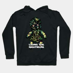 Creepy Scary Doll Living The Nightmare October 31st Horror Hoodie